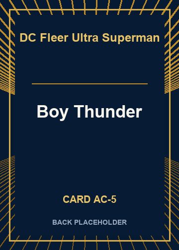 Boy Thunder back card image