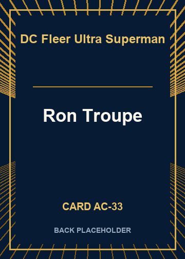 Ron Troupe back card image