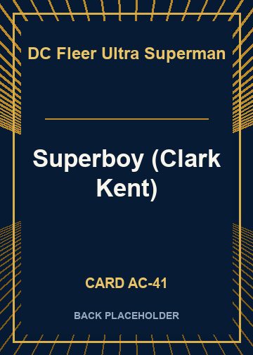 Superboy (Clark Kent) back card image