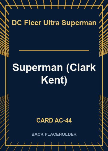 Superman (Clark Kent) back card image