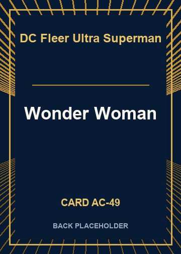 Wonder Woman back card image