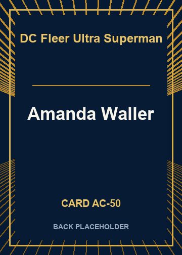 Amanda Waller back card image