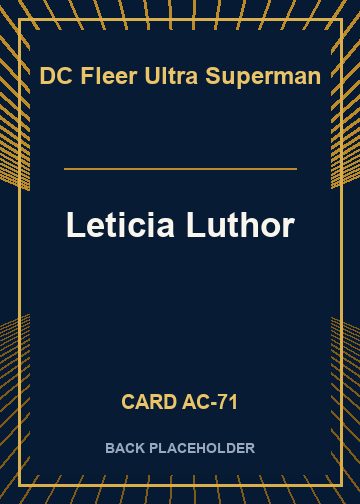 Leticia Luthor back card image