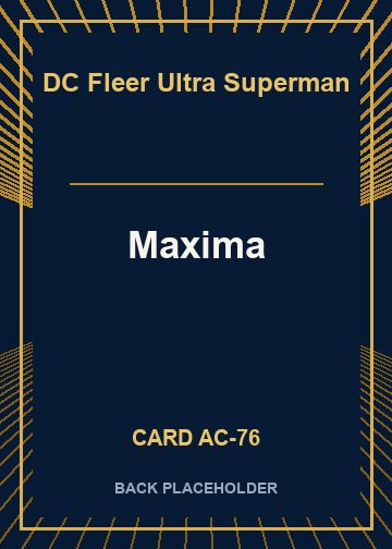 Maxima back card image