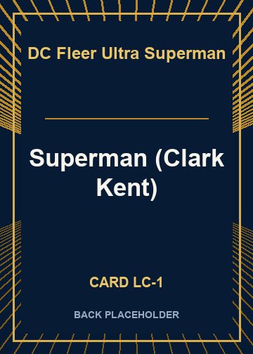 Superman (Clark Kent) back card image