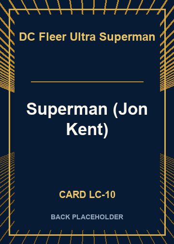 Superman (Jon Kent) back card image