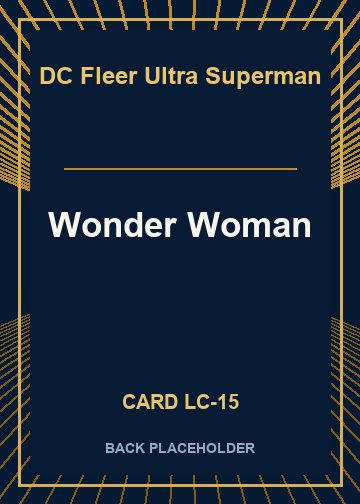 Wonder Woman back card image