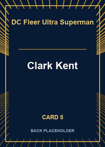 Clark Kent back artwork