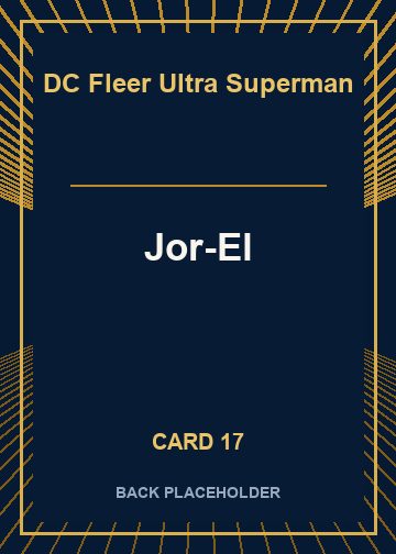 Jor-El back artwork