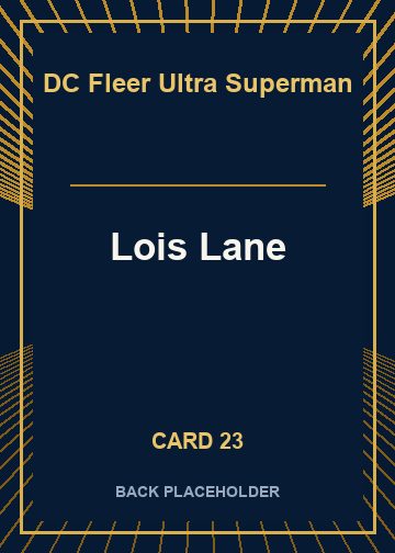 Lois Lane back artwork