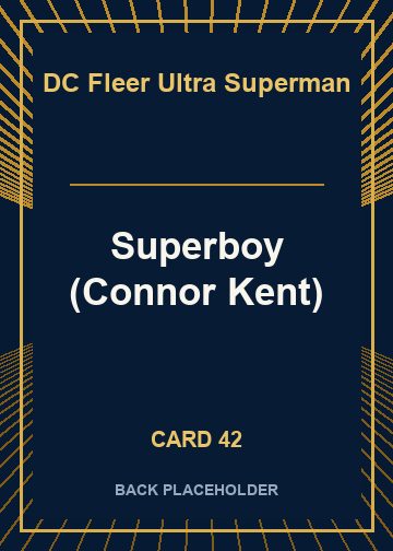 Superboy (Connor Kent) back card image