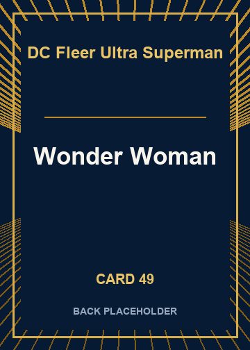 Wonder Woman back card image