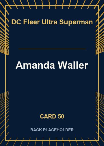 Amanda Waller back card image
