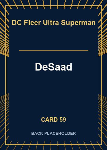 DeSaad back card image