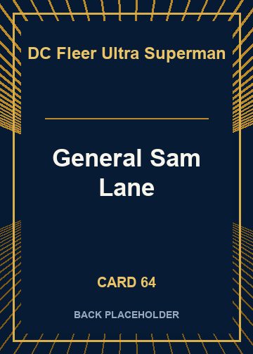 General Sam Lane back card image