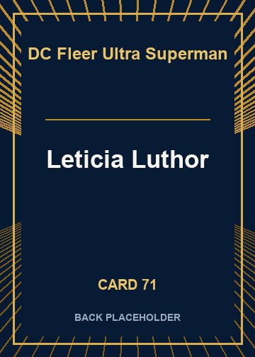 Leticia Luthor back card image