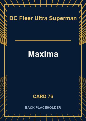 Maxima back card image