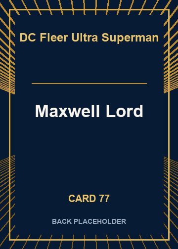 Maxwell Lord back card image