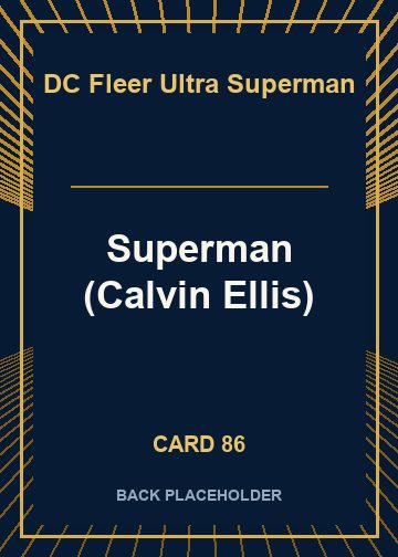 Superman (Calvin Ellis) back card image