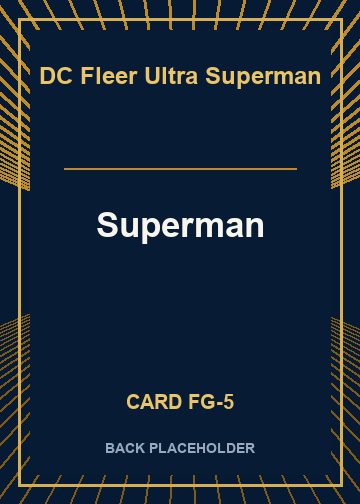 Superman back card image