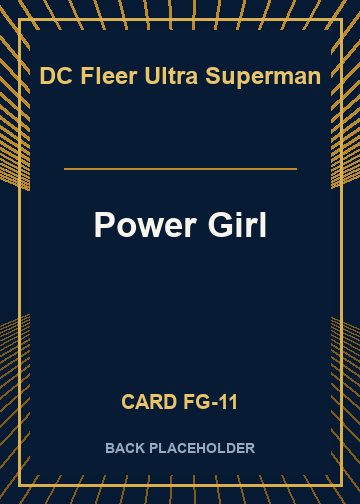 Power Girl back card image