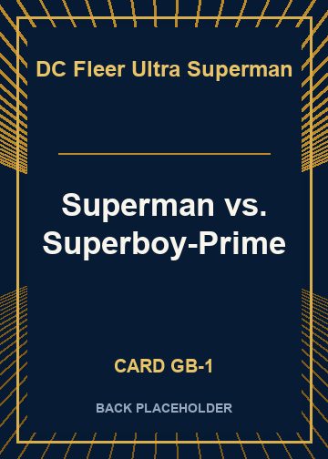 Superman vs. Superboy-Prime back card image