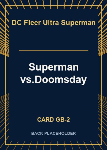 Superman vs.Doomsday back card image