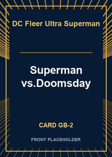 Superman vs.Doomsday front card image