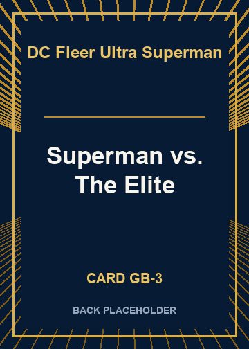 Superman vs. The Elite back card image