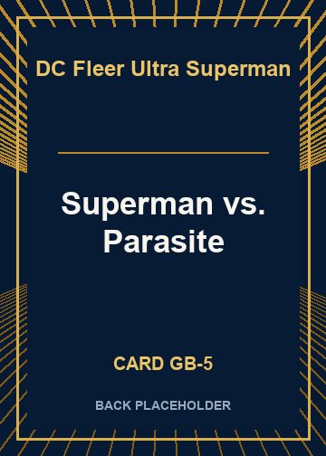 Superman vs. Parasite back card image