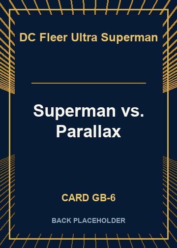 Superman vs. Parallax back card image