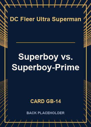 Superboy vs. Superboy-Prime back card image