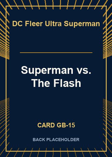 Superman vs. The Flash back card image
