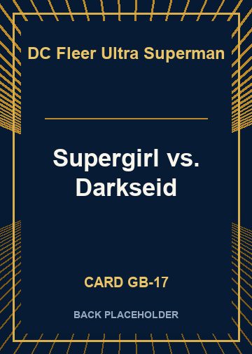 Supergirl vs. Darkseid back card image