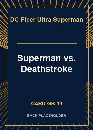 Superman vs. Deathstroke back card image