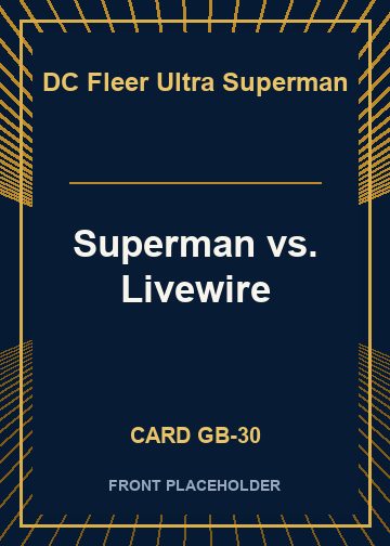 Superman vs. Livewire front card image