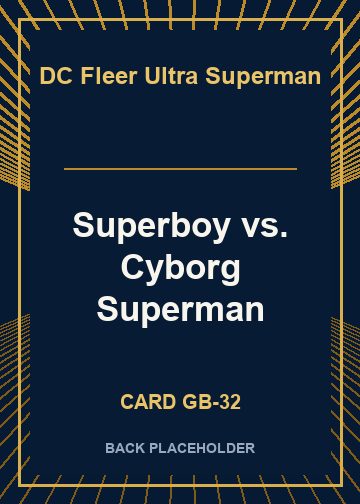 Superboy vs. Cyborg Superman back card image