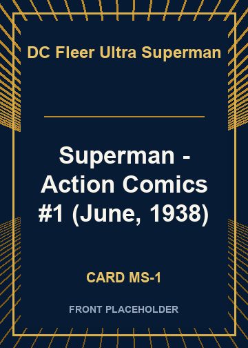 Superman - Action Comics #1 (June, 1938) card thumbnail