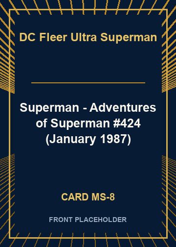 Superman - Adventures of Superman #424 (January 1987) card thumbnail