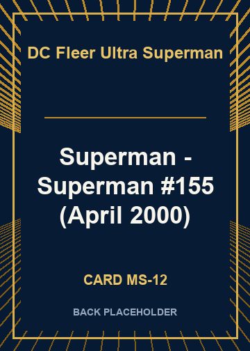 Superman - Superman #155 (April 2000) back card image
