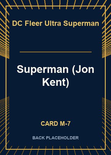 Superman (Jon Kent) back card image