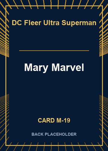Mary Marvel back card image