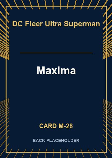 Maxima back card image