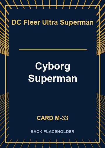 Cyborg Superman back card image