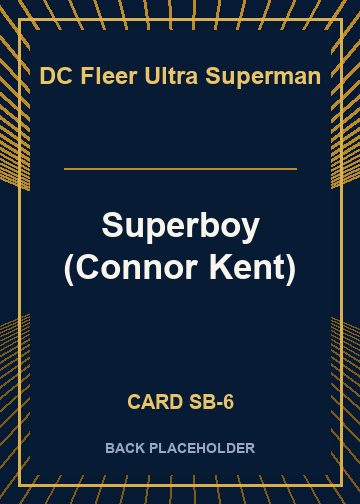 Superboy (Connor Kent) back card image