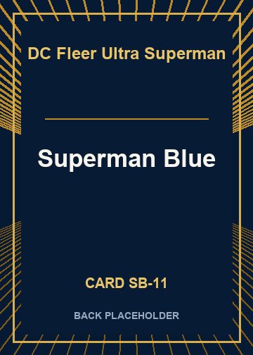 Superman Blue back card image