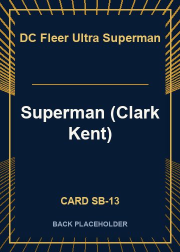 Superman (Clark Kent) back card image