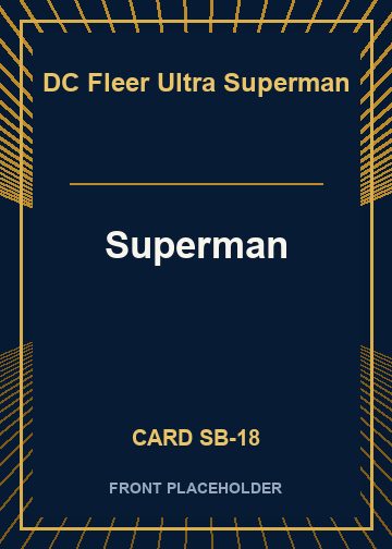 Superman front card image