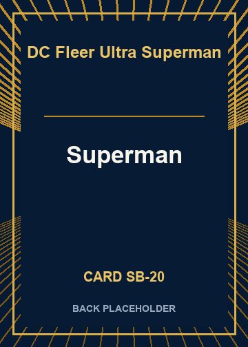 Superman back card image