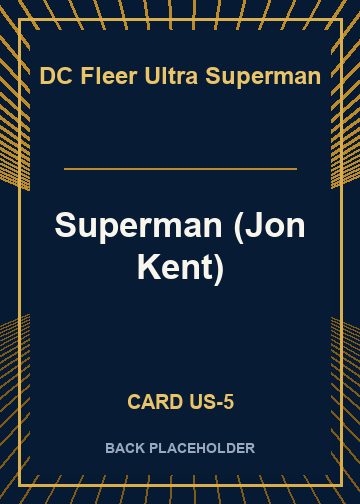 Superman (Jon Kent) back card image